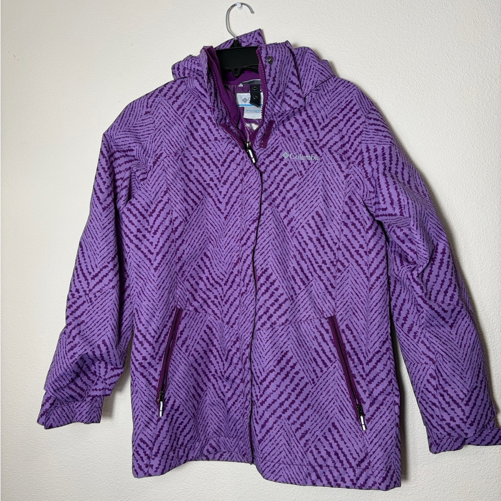 X Columbia Sportswear Girls Ski Snowboarding Jacket Size L 14/16 Omnitech